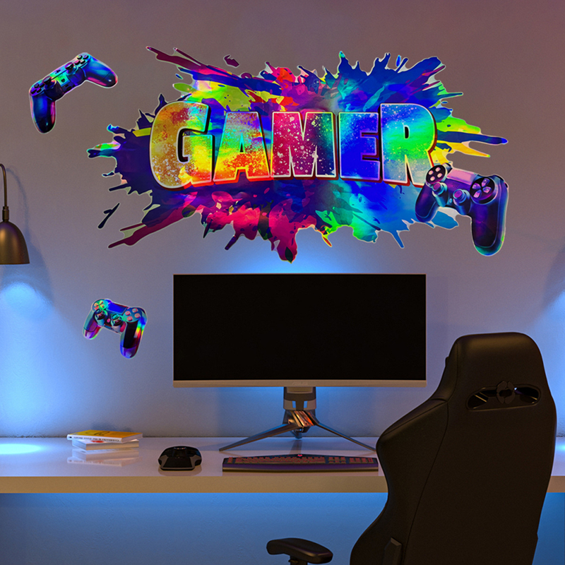 Gaming Console Game Zone - Laser Material Color Gradient Game Console