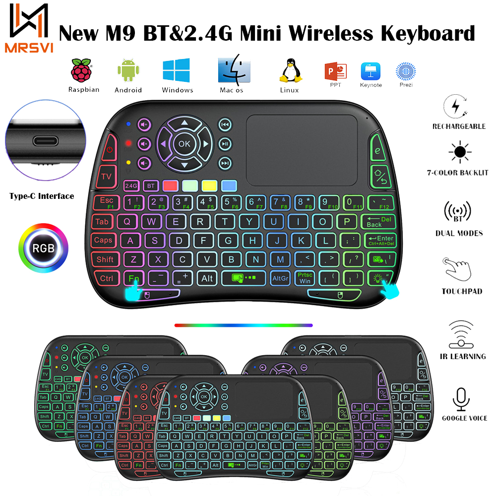 Gaming Console For Smart Tv - New M9 BT&2.4G Mini Wireless Keyboard