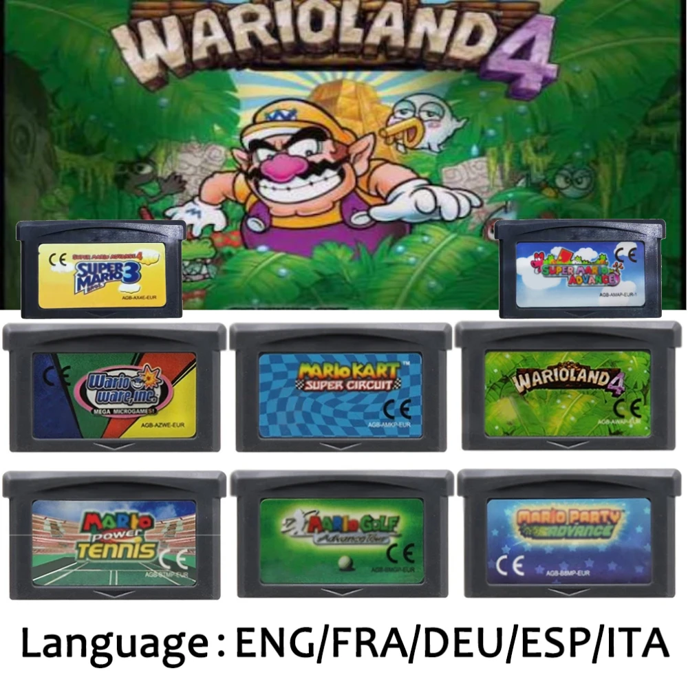 Gaming Console Mario - Mali EUR Version GBA Game Cartridge