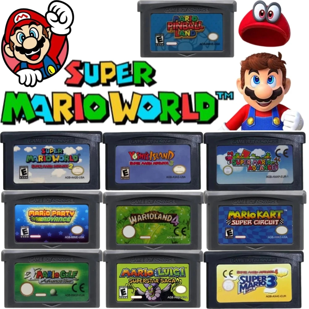 Gaming Console Mario - EUR 32 Bit GBA Game Cartridge