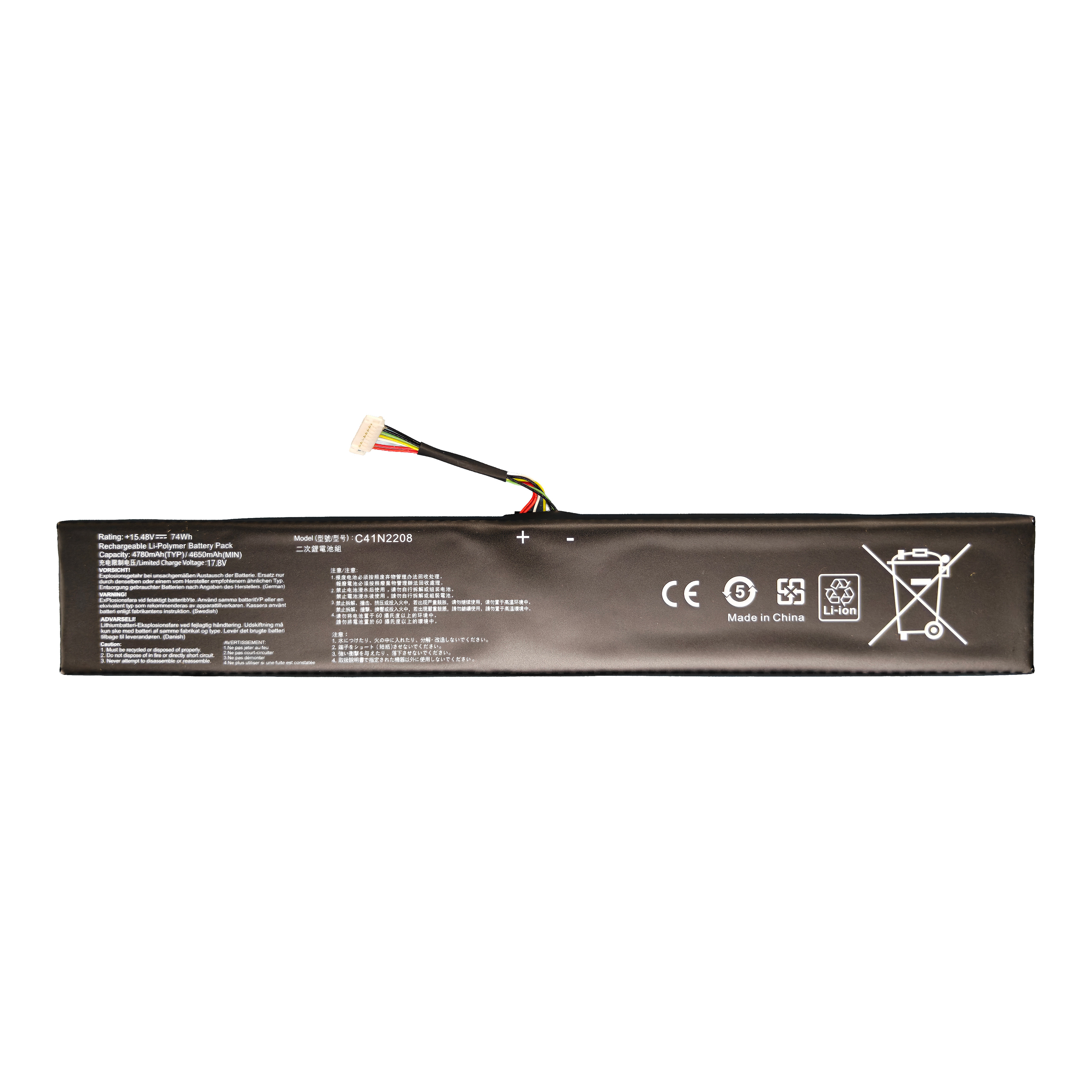 C41N2208 15.48V 74Wh Battery f - Gaming Console Asus Rog recensione e prezzo
