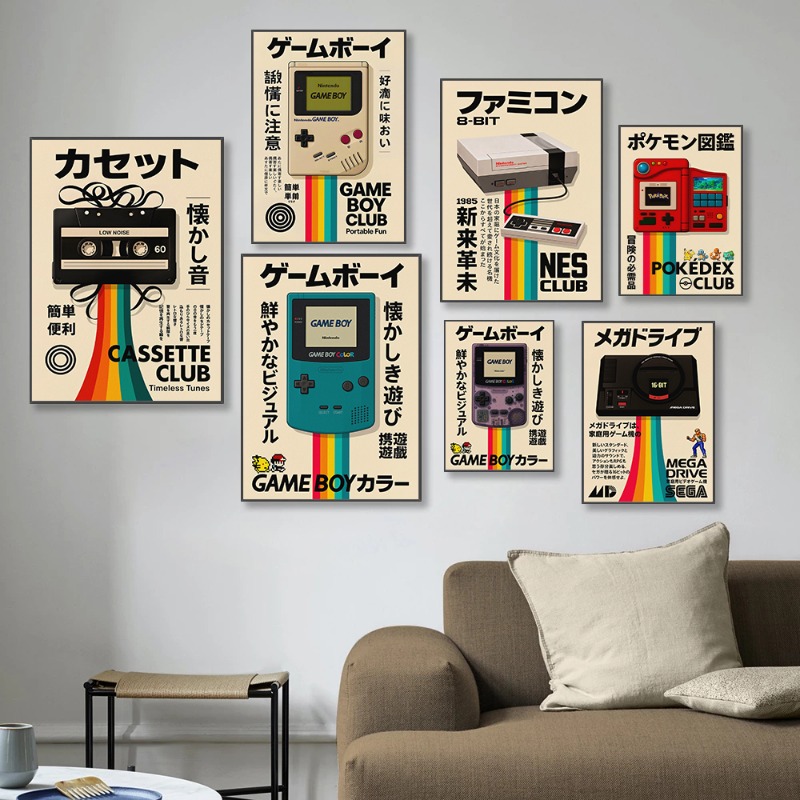 Retro Gaming Poster Japanese T - Gaming Console In 90S recensione e prezzo