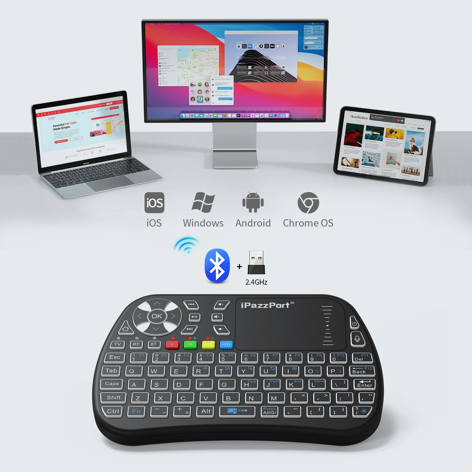 iPazzPort Bluetooth mini Keybo - Gaming Console For Smart Tv recensione e prezzo