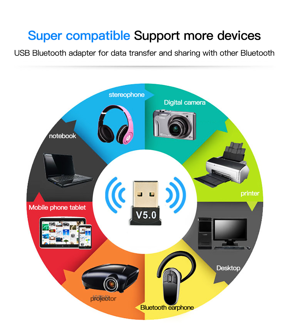 Bluetooth 5.0 Receiver USB Wir - Laptop Gaming Console recensione e prezzo